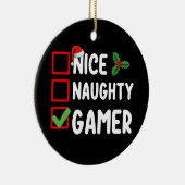 ニースゲーマーいけなクリスマスリストゲーミングサンタ セラミックオーナメント (右)