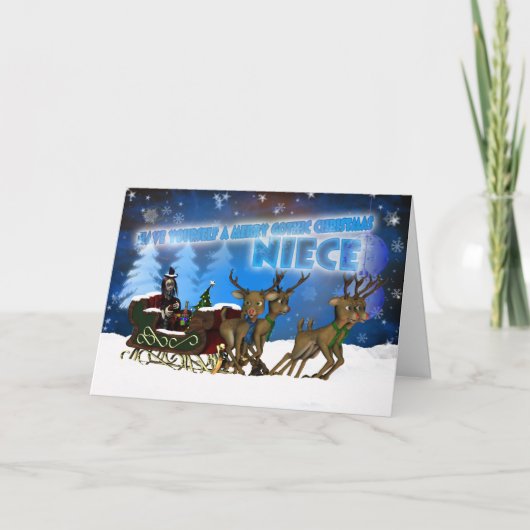 ニースゴシッククリスマスカード、H.I.P.とトナカイ シーズンカード (正面)