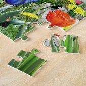 ニースサニーサンデーかわいいシマウマの歩くを牧草地で ジグソーパズル (側面)