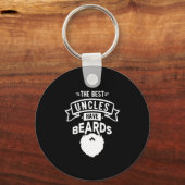 ニースザクレ最高のスはひげのあるプリント キーホルダー (正面)