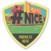 ニースシティフランスは私の故郷誇りを持ったのステッカー シール (正面)