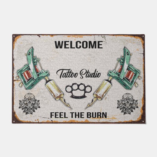 ニースタトゥーラバーベースドormatタトゥーホームマット ドアマット (正面)