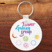 ニースデザインオブフラワー銀河系グループ キーホルダー (正面)