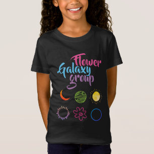 ニースデザインオブフラワー銀河系グループ Tシャツ