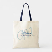 ニーストートバッグと彼女の名前&イニシャル トートバッグ (裏面)