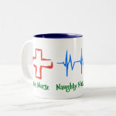 ニースナースいけな、ナース、ナイトナース ツートーンマグカップ (正面左)