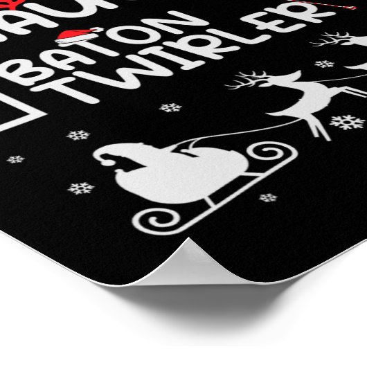 ニースバトンいけなトウィラーマジョレットクリスマスリス ポスター (角)