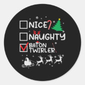 ニースバトンいけなトウィラーマジョレットクリスマスリス ラウンドシール (正面)