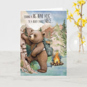 ニースビッグベアーハグ遠くにアットサマーキャンプ カード (黄色い花)