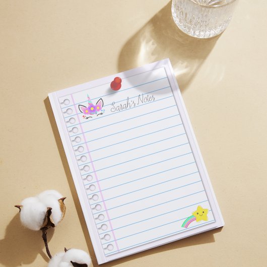 ニースピンクユニコーン&レインボー射撃、 発砲スター4" x "6 ポストイット