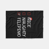 ニースフィリピいけなノ伝統クリスマスフィリップ フリースブランケット (正面(横))