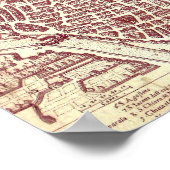 ニースフランスの地図 ポスター (角)