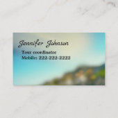 ニースフランスランドスケープピンクターコイズヨーロッパ旅行 名刺 (裏面)