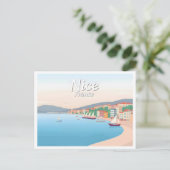 ニースフランスリビエラフランスのパステルトラベル ポストカード (スタンド正面)