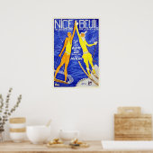 ニースフランスリヴィエラヴィンテージ旅行ポスター ポスター (キッチン)