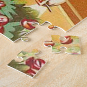 ニースフランスヴィンテージ旅行ポスター ジグソーパズル (側面)