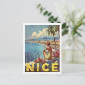 ニースフランスヴィンテージ有名なトラベルプレイス ポストカード (スタンド正面)