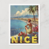 ニースフランスヴィンテージ有名なトラベルプレイス ポストカード (正面)
