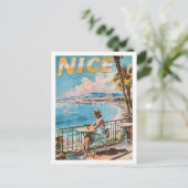 ニースフランスヴィンテージ有名なトラベルプレイス ポストカード (スタンド正面)