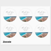 ニースフランス結婚式の引き出物写真ありがとう ラウンドシール (シート)