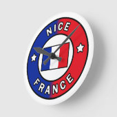 ニースフランス ラウンド壁時計 (傾斜)