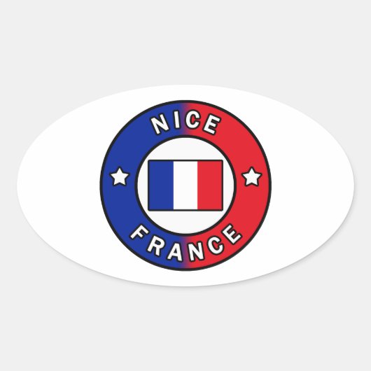 ニースフランス 楕円形シール (正面)