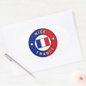 ニースフランス 楕円形シール (封筒)