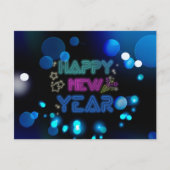 ニースブルーのネオンLEDはがき ポストカード (正面)