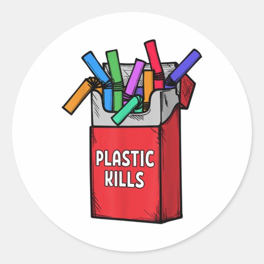 ニースプラスチックことわざ環境保護自然 ラウンドシール (正面)