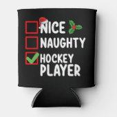 ニースホッケーいけなプレーヤークリスマスリストサンタ 缶クーラー (正面)