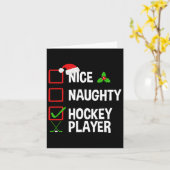 ニースホッケーいけな選手のクリスマスおもしろいクリスマス カード (黄色い花)