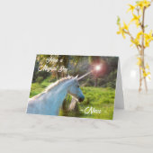 ニースマジカルユニコーン誕生日 カード (黄色い花)