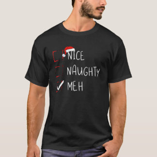 ニースメいけなークリスマスリストクリスマスサンタクロース Tシャツ