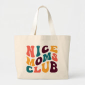 ニースモムズクラブスーベニアーレトロスタイルグルーヴィ ラージトートバッグ (正面)