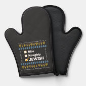ニースユダヤいけな人ハヌッカ醜いセーター 鍋つかみ (正面/裏面)