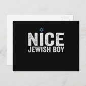 ニースユダヤ人少年ハヌカーユダヤ人家族のギフト ポストカード (正面/裏面)