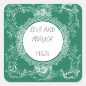 ニースラブグリーンステッカー スクエアシール (正面)