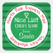 ニースリストノースポールメール名前をカスタムするスクエアスティック スクエアシール (正面)