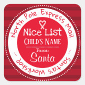 ニースリスト北極メール名前をカスタムする スクエアシール (正面)