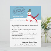 ニースリスト雪だるまレターSanta パーソナライズされた シーズンカード (スタンド正面)