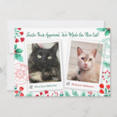 ニースリスト2ネコ写真クリスマスウォーター色 シーズンカード (正面)