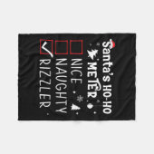 ニースリズラいけなークリスマスリストクリスマスリズサン フリースブランケット (正面(横))