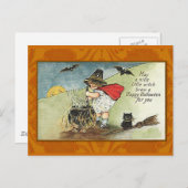 ニースリトルウィッチヴィンテージハロウィンカード ポストカード (正面/裏面)