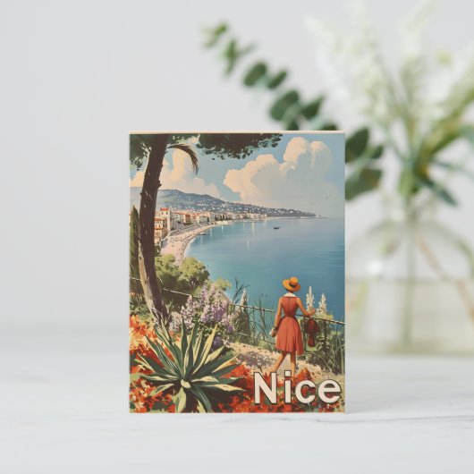 ニースリビエラフランスのハガキのヴィンテージ ポストカード (スタンド正面)