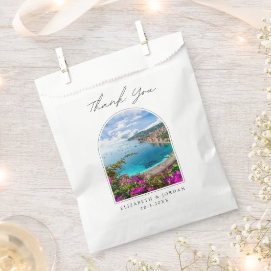 ニースリフランスのビエラ結婚式の引き出物ありがとう フェイバーバッグ (クリップ留めされた状態)