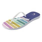 ニースレトロストライプのパターン ビーチサンダル (アングル)