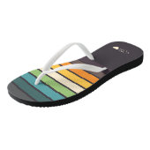 ニースレトロストライプのパターン ビーチサンダル (アングル)