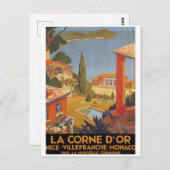 ニースヴィルフランシュモナコヴィンテージはがき ポストカード (正面/裏面)