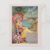 ニースヴィンテージポスター1892 ポストカード (正面)