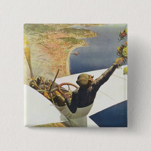 ニース会合のd'Aviation 缶バッジ (正面)